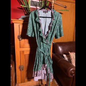 Draper James X Eloquii Print Wrap Dress